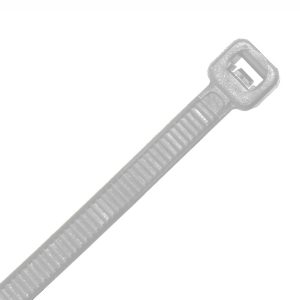 Cable Tie, Natural Nylon, 200mm Long x 2.5mm Wide, Pack 100