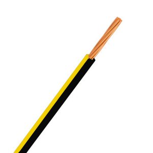 Automotive Single Core Cable, Black & Yellow, 3mm, 16/.30 Stranding, 30M Roll