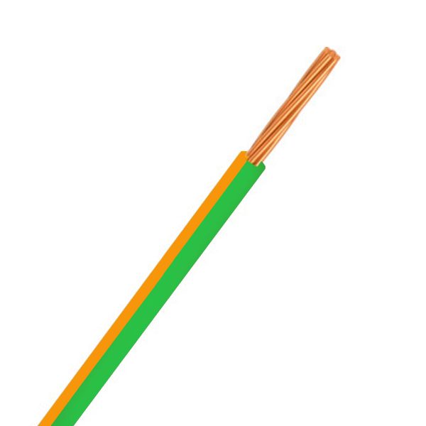 Automotive Single Core Cable, Green & Orange, 3mm, 14/.32 Stranding, 30M