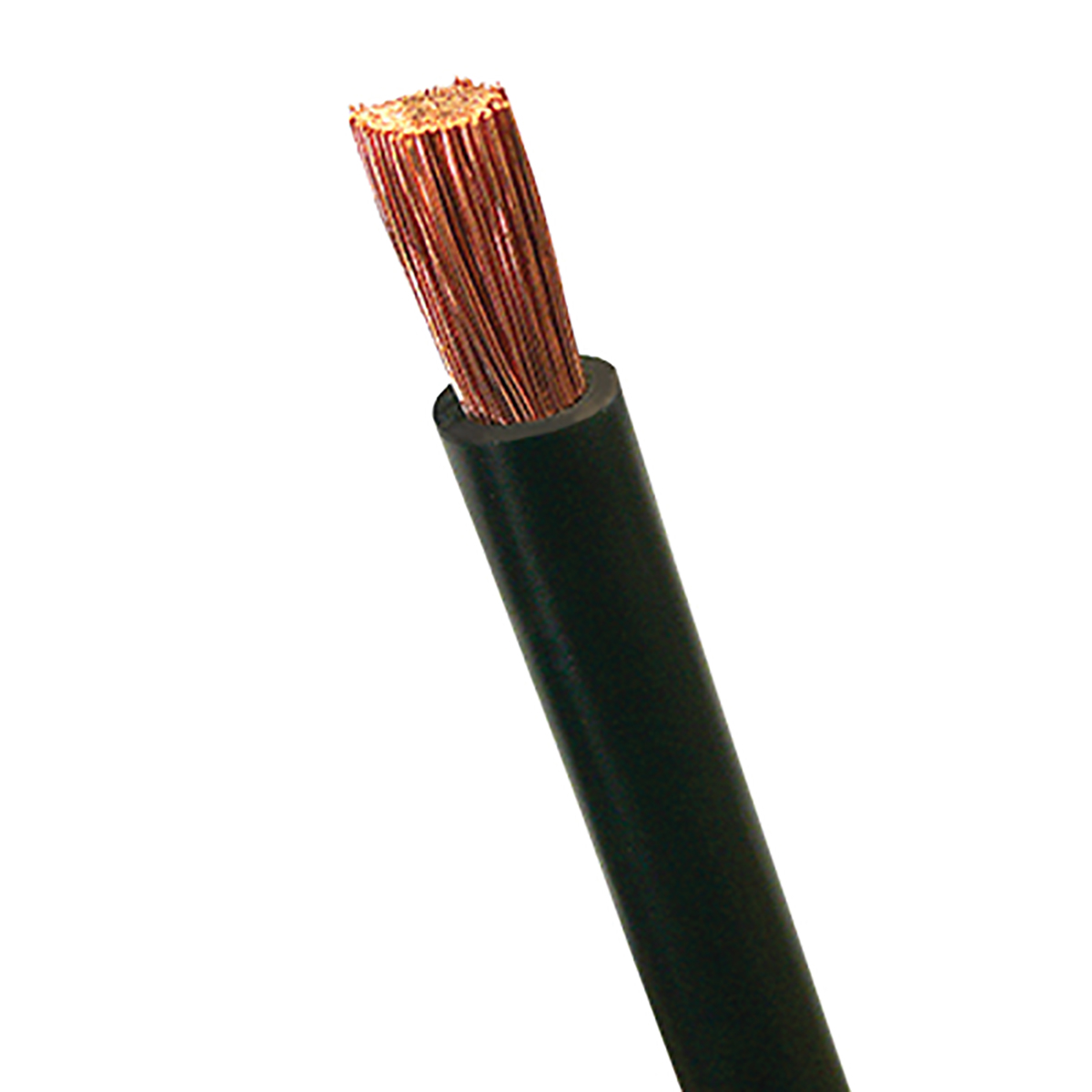 Black 5 Foot 2/0 AWG Battery Cable by Spartan Power Negative Only 5 FT 3/8 Ring Terminals 
