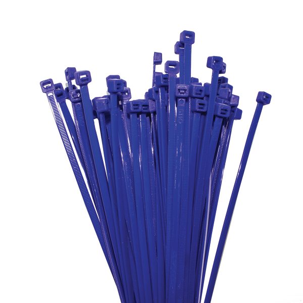 Cable Ties, Blue, 100mm x 2.5mm, 25 Pack