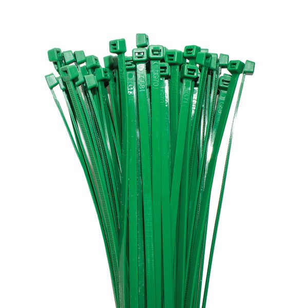 Cable Ties, Green, 100mm x 2.5mm