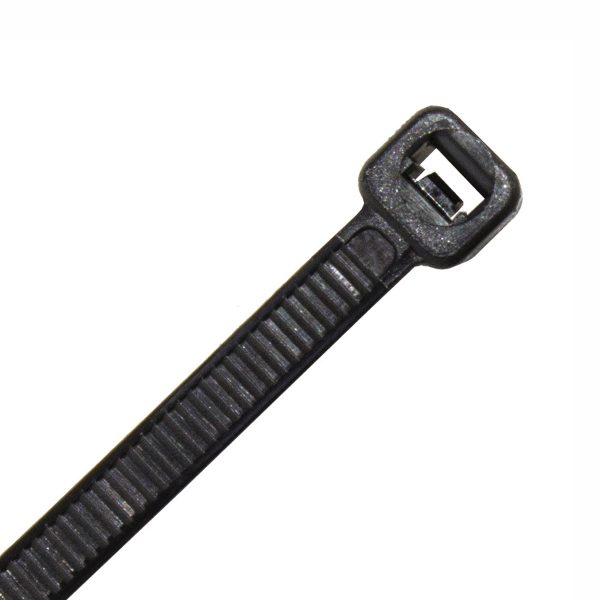 Cable Tie, Black UV Treated Nylon, 150mm Long x 3.6mm Wide, Pack 100