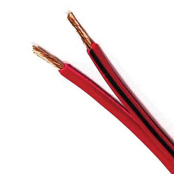 Automotive Figure 8 Cable, Red, Black Trace, Size 2mm, 100M Roll
