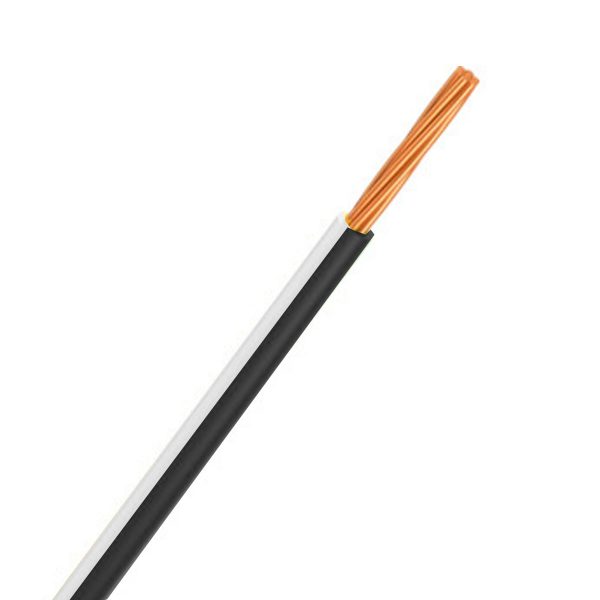 Automotive Single Core Cable, Black & White, 3mm, 14/.32 Stranding, 30M
