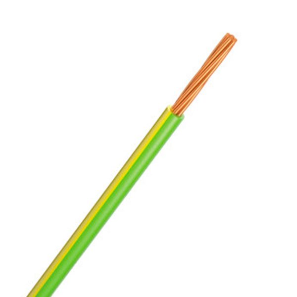 Automotive Single Core Cable, Green & Yellow, 3mm, 14/.32 Stranding, 30M