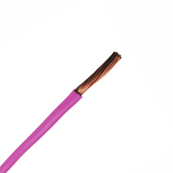 Automotive Single Core Cable, Pink, 3mm, 16/.30 Stranding, 30M