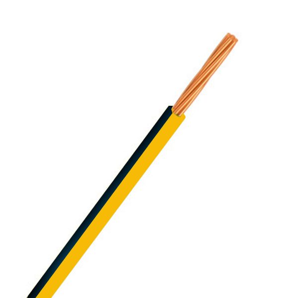 Automotive Single Core Cable, Yellow & Black, 4mm, 23/.32 Stranding, 30M