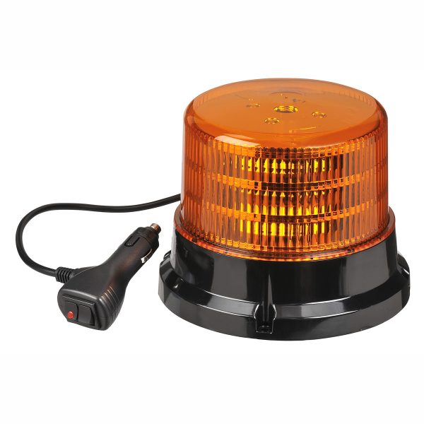 LED Beacon, Amber, Magnetic, 9-33V, With 12V Accessory Socket