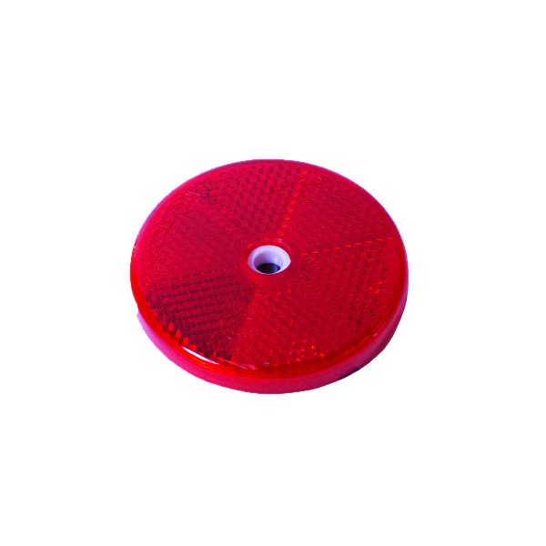 Reflector, Round, Red, 60mm, 50 Piece Blister Pack