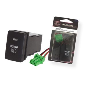 Small OE Style Toyota Push Switch 'Spot Lamp', On/Off, Suits 150 Series & 200 Series Prado, Retail Blister Qty 1