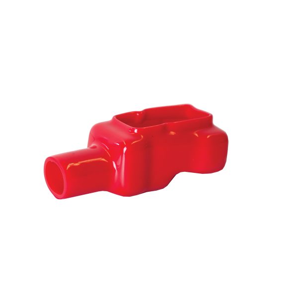 Battery Terminal, Red, End Entry Saddle-Back