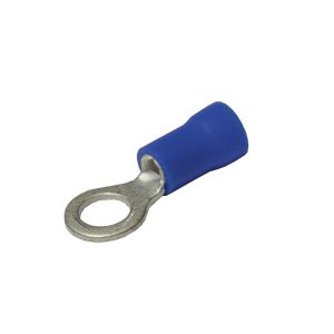 Terminals, Ring, Blue, 10mm, Pack 8