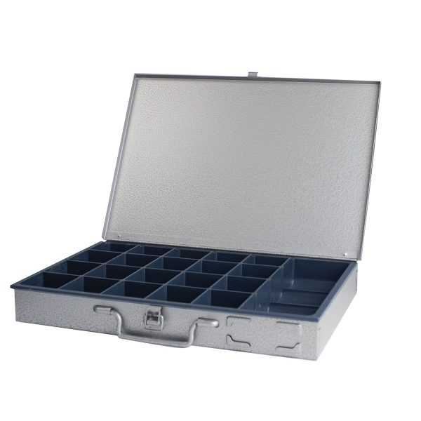 Metal Box, Grey, 21 Compartment