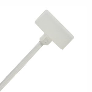 Identification Cable Ties, Natural, 200mm Long x 4.8mm Wide, 100 Pack