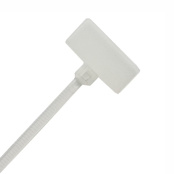 Identification Cable Ties, Natural, 100mm Long x 2.5mm Wide, 20 Pack