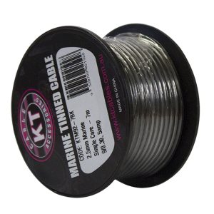 Marine Tinned Single Core Cable, Black, 4mm, 26/.30 Stranding, 4M Mini Spool