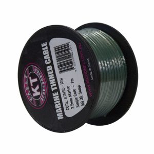 Marine Tinned Single Core Cable, Green, 2.5mm, 9/.30 Stranding, 7M Mini Spool