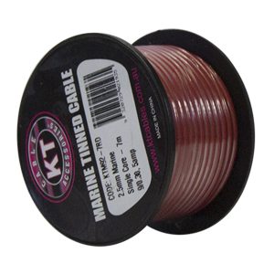 Marine Tinned Single Core Cable, Red, 4mm, 26/.30 Stranding, 4M Mini Spool