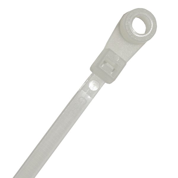 Mounting Head Cable Ties, Natural, 150mm Long x 3.6mm Wide, 20 Pack