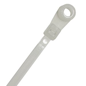 Mounting Head Cable Ties, Natural, 150mm Long x 3.6mm Wide, 100 Pack