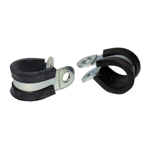 Cable Clamps, Metal, Rubber, 10mm, Pkt 4