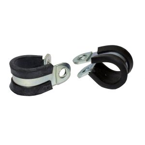 Cable Clamps, Metal, Rubber, 13mm, Pkt 3