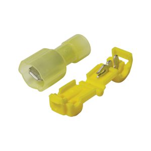 Terminals, Power Take Off, 6.3mm, Yellow, Blister