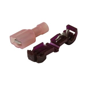 Terminals, Power Take Off, 6.3mm, Red, Blister