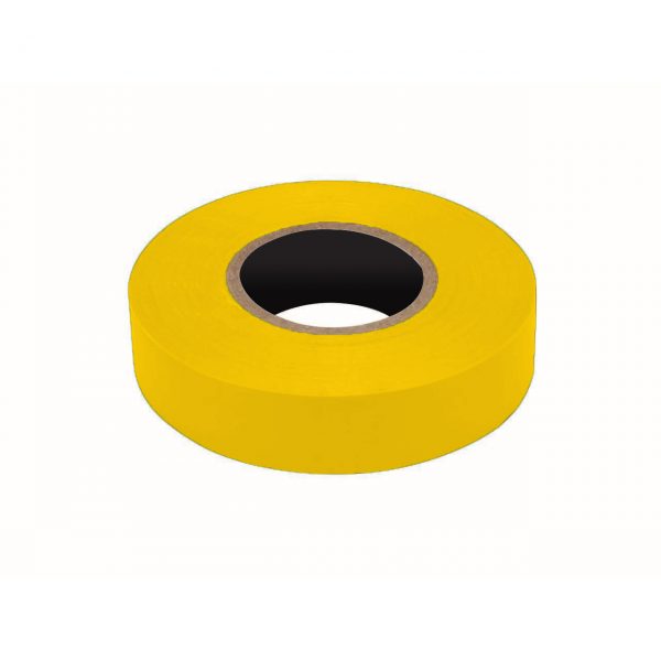 PVC Insulation Tape, Yellow, 19mm x 20M Roll