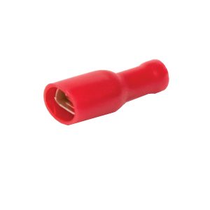 Quick Connect, Red, Female, Fully Insulated, 2.8mm