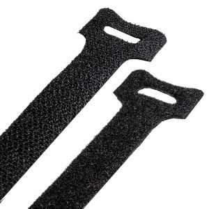 Velcro Straps, Black, 300mm Long x 25mm Wide, Pack 75