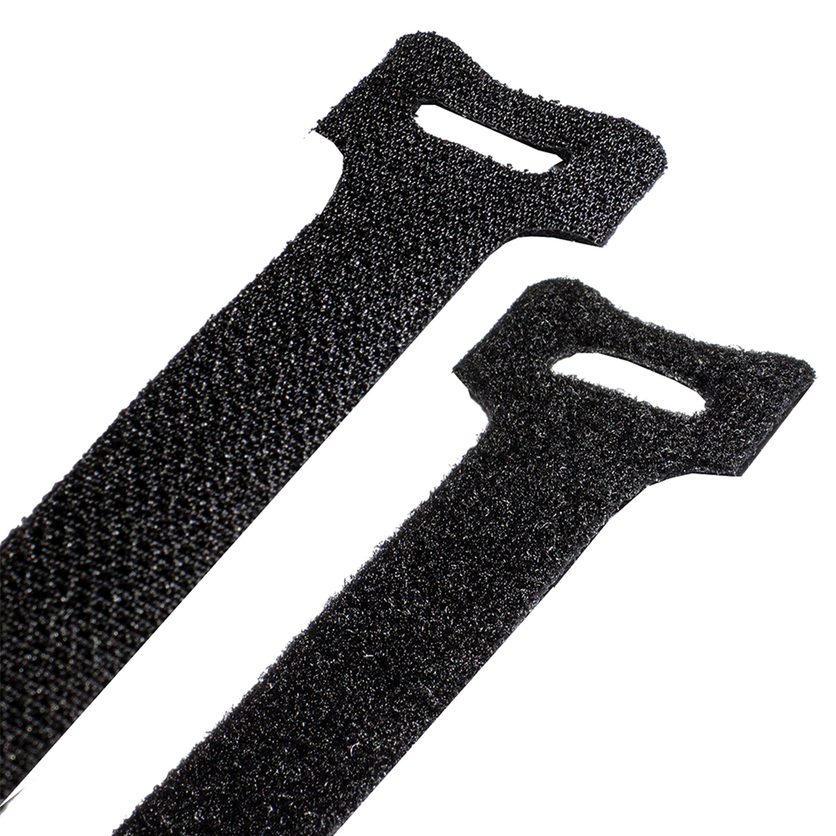 Velcro Straps, Black, 300mm Long x 25mm Wide, Pack 75 - KT Cables