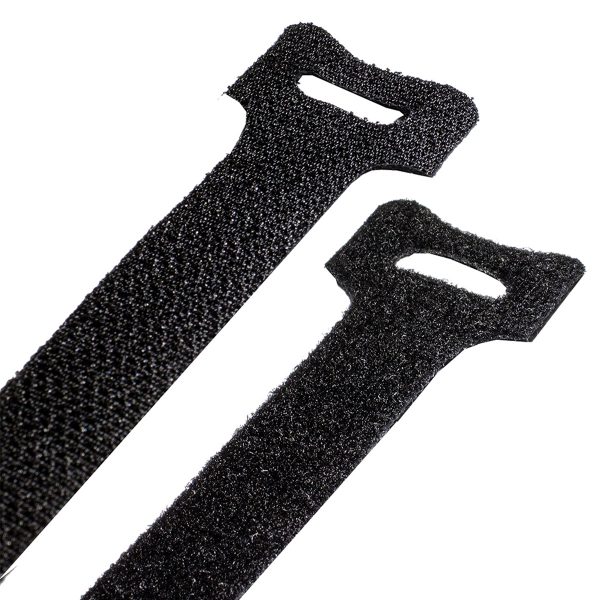 Velcro Straps, Black, 200mm Long x 19mm Wide, 100 Pack