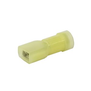 Terminals, Female, Yellow, Fully Insulated, 6.3mm, Nylon, Pack 8