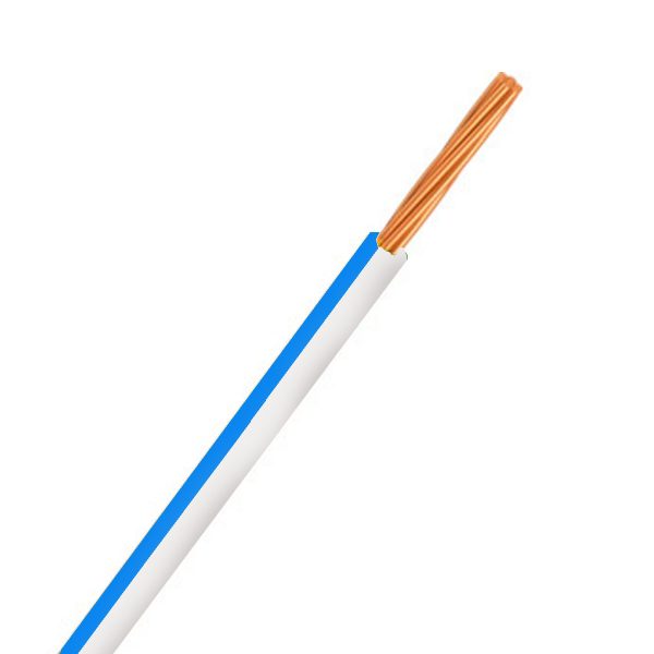 CABLE SINGLE 4MM WHITE/BLUE 30M 23/.32 STRANDING Product Image 1