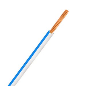 Automotive Single Core Cable, White & Blue, 3mm, 14/.32 Stranding, 30M