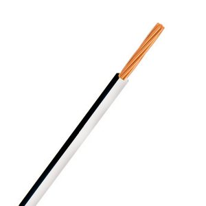 Automotive Single Core Cable, White & Black, 3mm, 14/.32 Stranding, 30M