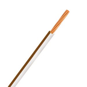 CABLE SINGLE 4MM WHITE/BROWN 100M 23/.32 STRANDING Product Image 1