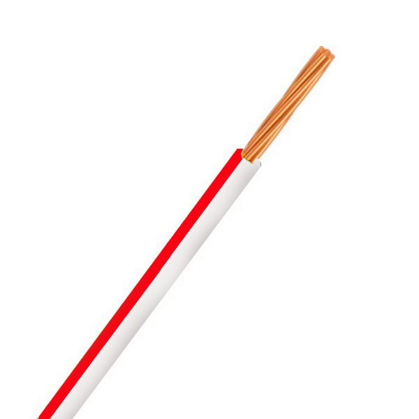 CABLE SINGLE 3MM WHITE/RED 500M 14/.32 STRANDING Product Image 1