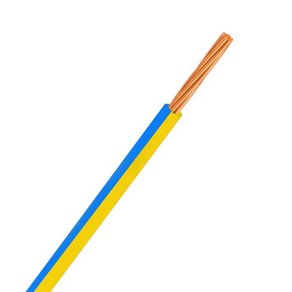 Automotive Single Core Cable, Yellow & Blue, 4mm, 23/.32 Stranding, 30M